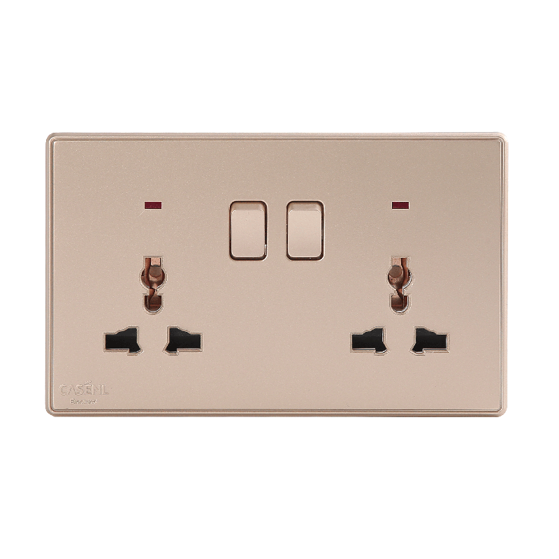 双开关双通用插带灯